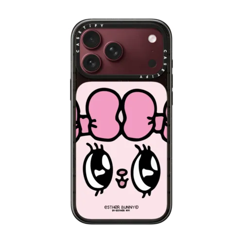Esther Bunny Full Face Phone Case | iPhone 18 Pro Max / Impact Case MagSafe Compatible - Glossy / Glossy Black | Image 1