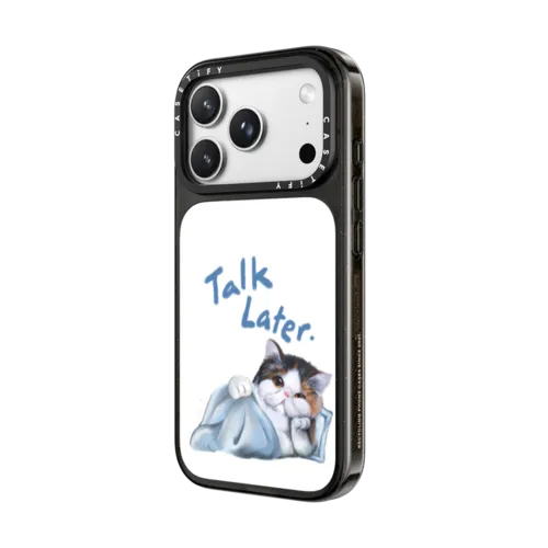 Sleepy Gloomie Cat by LeonLollipop | iPhone 18 Pro Max / Impact Case MagSafe Compatible - Glossy / Glossy Black | Image 2