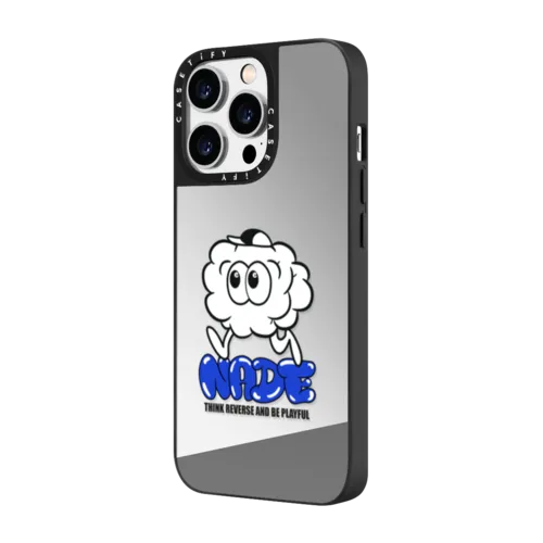 Running on NADE | iPhone 14 Pro / Mirror Case MagSafe Compatible / Silver on Black | Image 2