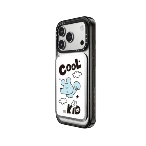 Sukeydokey Cool Kid Snappy Card Holder | Snappy Cardholder Stand / Snappy Mirror Cardholder Stand MagSafe Compatible / Silver | Image 2