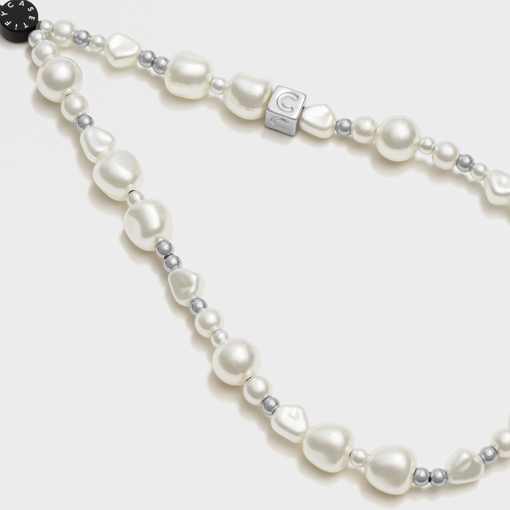 Phone Charm - Classic Pearl Silver