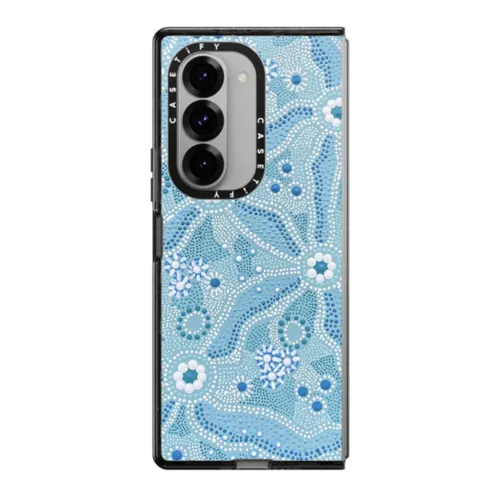 Nadyung (Water) - Aboriginal Art | Galaxy Z Fold6 / Impact Case / Black | Image 1