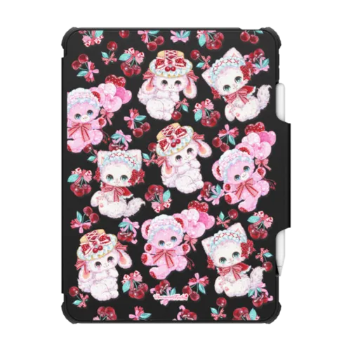 Cherry Lady | iPad Pro 11-inch (3rd/4th gen) / iPad Impact Folio Case / Black | Image 1