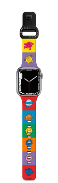 Mr. Men Little Miss Puzzle Watch Band | Apple Watch Series 7-9 (45mm) / Impact Band / Black | Image 1