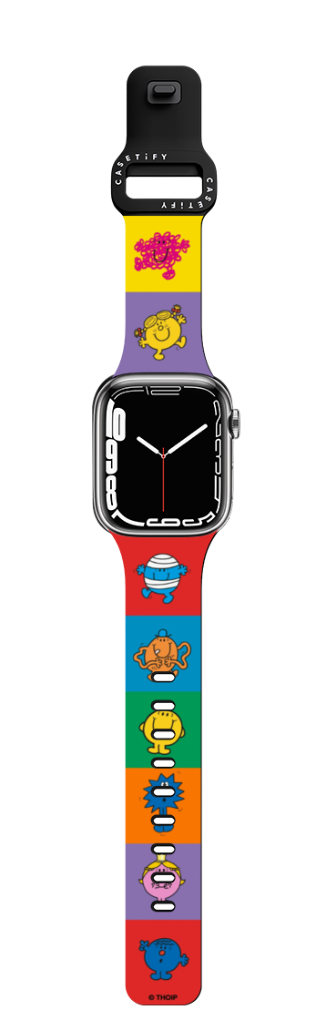 Mr. Men Little Miss Puzzle Watch Band | Apple Watch Series 7-9 (45mm) / Impact Band / Black | Image 1