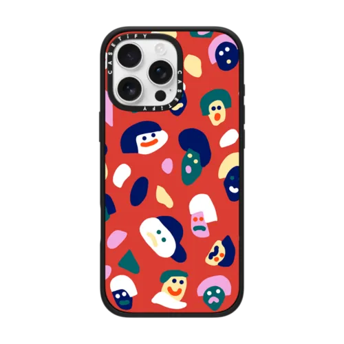 Terrazzo Party by Katie Benn | iPhone 16 Pro Max / Impact Case MagSafe Compatible / Matte Black | Image 1