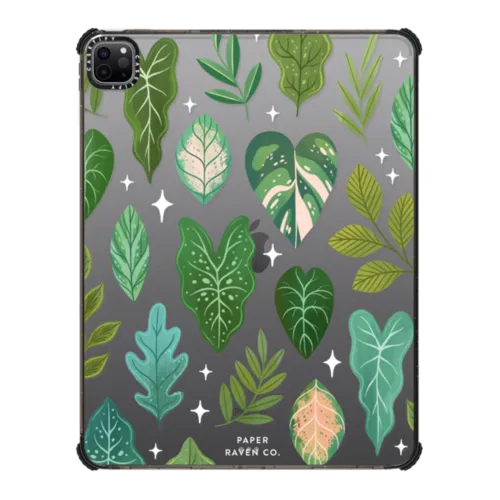 Tropical Leaves | iPad Pro 12.9-inch (5th/6th gen) / iPad Impact Case / Black | Image 1