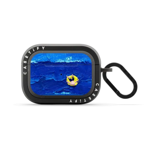 Floating man #5 | AirPods Pro 2 / Earbuds Bounce Case / Matte Charcoal | Image 1