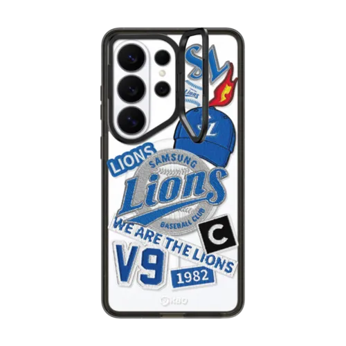 LIONS Collage Case | Galaxy S26 Ultra / Impact Ring Stand Magnetic Case / Black | Image 1