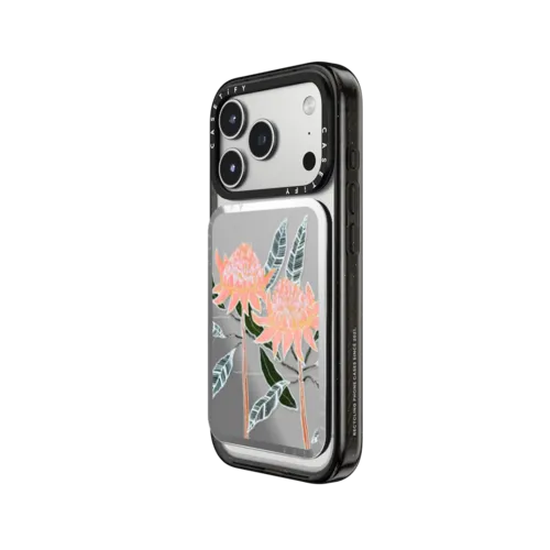 Waratah Dreaming | Snappy Cardholder Stand / Snappy Mirror Cardholder Stand MagSafe Compatible / Silver | Image 2