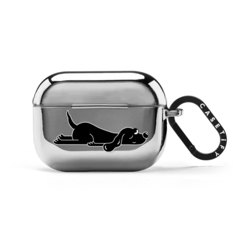 Sleeping Dog | AirPods Pro 2 / Earbuds Mirror Case / Silver | Image 1