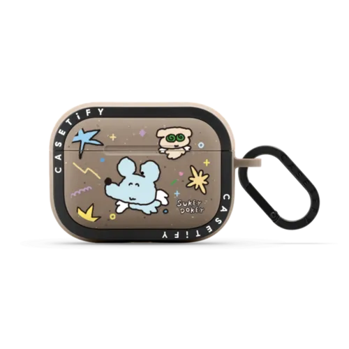 Sukeydokey Jisoon Angel Earbuds Case | AirPods Pro 2 / Earbuds Bounce Case / Matte Taupe | Image 1