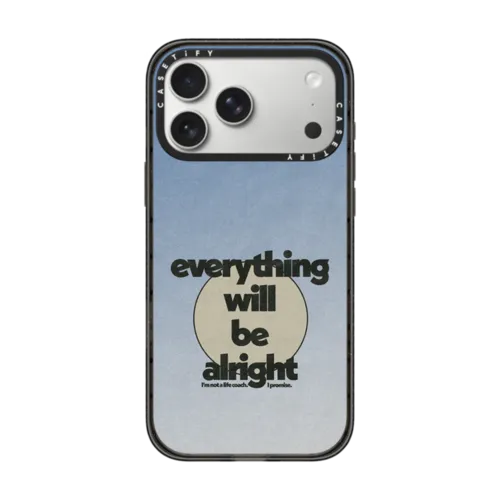 Everything Will Be Alright by Niko Mukelyan | iPhone 17 Pro Max / Impact Case MagSafe Compatible / Black | Image 1