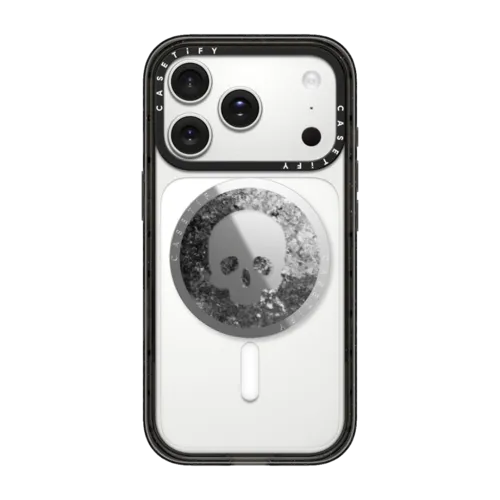 Skull - Black by Josh Lin | Snappy Grip Stand / Snappy Mirror Grip Stand MagSafe Compatible / Silver | Image 1