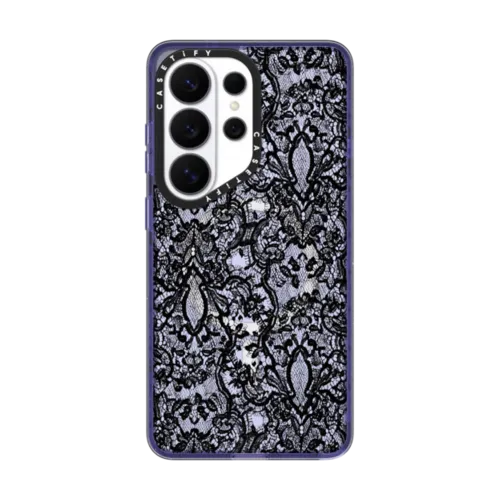 Lace Pattern | Galaxy S26 Ultra / Impact Magnetic Case / Soft Blue | Image 1
