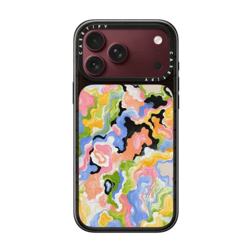 Rainbow Camo by Katie Over | iPhone 18 Pro Max / Impact Case MagSafe Compatible - Glossy / Glossy Black | Image 1