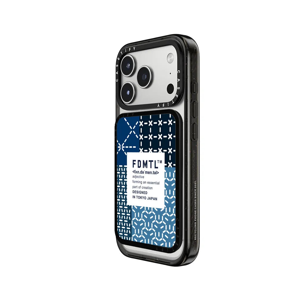 Block Sashiko Snappy Cardholder Stand