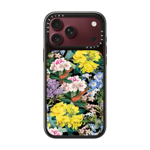 Tropical Flowers | iPhone 18 Pro Max / Impact Case MagSafe Compatible - Glossy / Glossy Black | Image 1