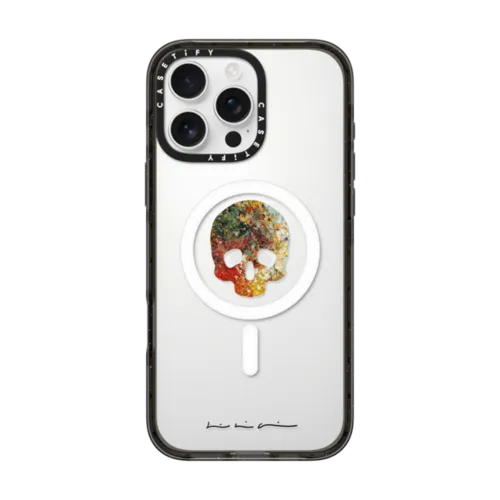 Skull - Color by Josh Lin | iPhone 16 Pro Max / Impact Case MagSafe Compatible / Black | Image 1