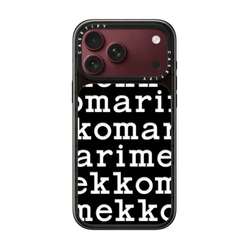Marimekko Logo Pattern Case (Black) | iPhone 18 Pro Max / Impact Case MagSafe Compatible - Glossy / Glossy Black | Image 1