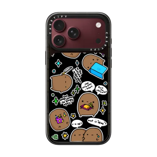 potato things stickers | iPhone 18 Pro Max / Impact Case MagSafe Compatible - Glossy / Glossy Black | Image 1