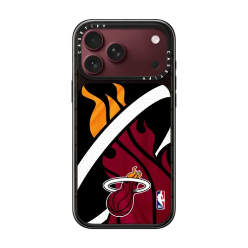 Miami Heat Hardwood Classic Jersey Case | iPhone 18 Pro Max / Impact Case MagSafe Compatible - Glossy / Glossy Black | Image 1
