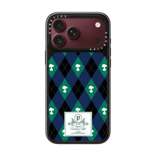 Peanuts Argyle Pattern Case | iPhone 18 Pro Max / Impact Case MagSafe Compatible - Glossy / Glossy Black | Image 1