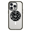 NMK White Peony and Plum Blossom Nacre Snappy Grip Stand | Snappy Grip Stand / Snappy Pearl Grip Stand MagSafe Compatible / White W/ Black | Image 1