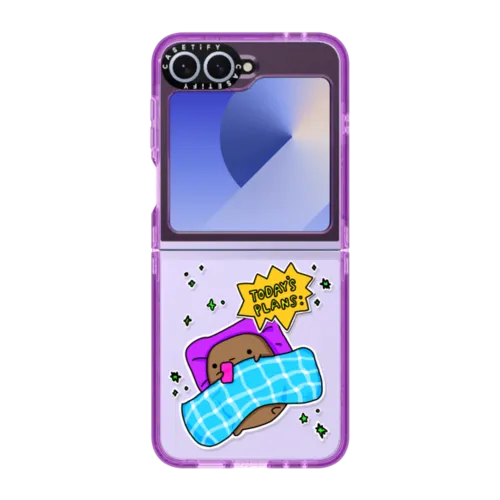 today-s potato plans | Galaxy Z Flip6 / Impact Case / Purple | Image 1