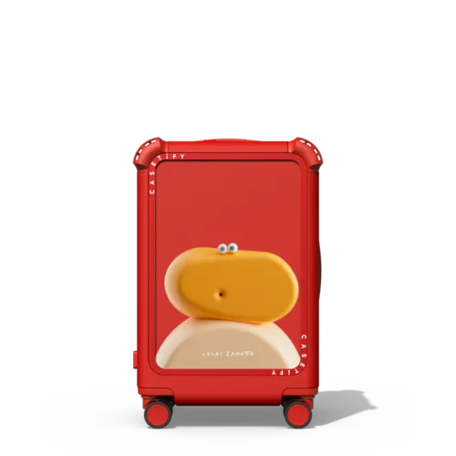 Squeeze n Roll 1 - Yellow | 21" Carry-On Suitcase / Bounce Suitcase / Cherry Red | Image 1