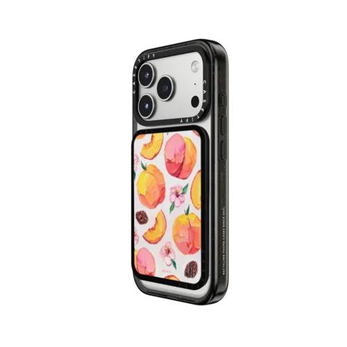 Peach Blossoms | Snappy Cardholder Stand / Snappy Cardholder Stand MagSafe Compatible / Black | Image 2