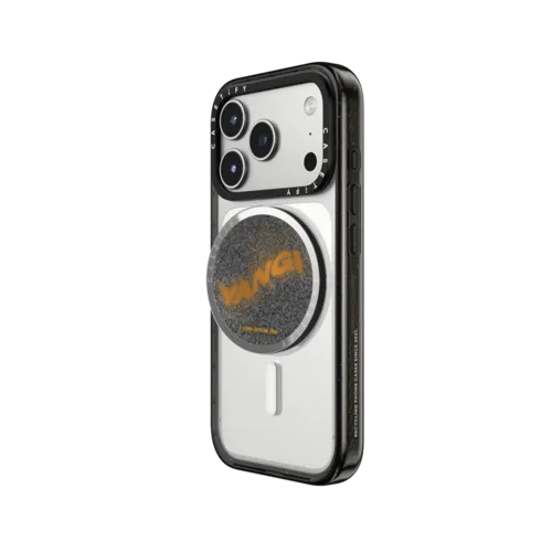 YANGI Metalic Glitch Logo Snappy Grip Stand | Snappy Grip Stand / Snappy Mirror Grip Stand MagSafe Compatible / Silver | Image 2