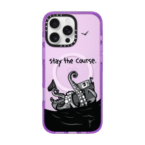 Stay The Course by Joe Iurato | iPhone 16 Pro Max / Impact Case MagSafe Compatible / Purple | Image 1