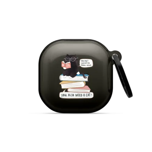 You can't survive on books alone... | Galaxy Buds2 / Earbuds Impact Case / Black | Image 1