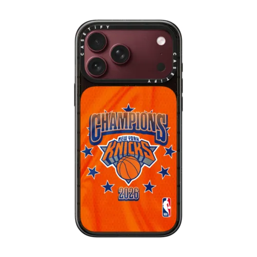 New York Knicks NBA Champion Case | iPhone 18 Pro Max / Impact Case MagSafe Compatible - Glossy / Glossy Black | Image 1