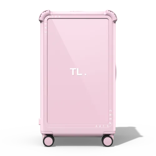 Custom Suitcase | 29" Check-In Trunk Suitcase / Bounce Suitcase / Glossy Primrose Pink | Image 1