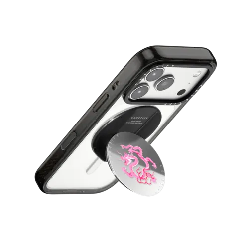 Pink Dragon Snappy Grip Stand | Snappy Grip Stand / Snappy Mirror Grip Stand MagSafe Compatible / Silver | Image 3