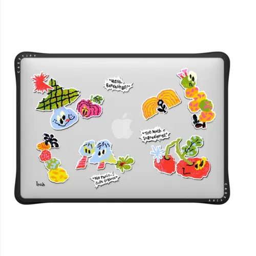 NO PANIC_JUST ORGANIC | MacBook Air 13-inch (M1 / Intel) / MacBook Impact Case / Black | Image 2