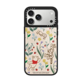 Winnie The Pooh Embroidered Floral Pattern Phone Case | iPhone 17 Pro Max / Glaze Case MagSafe Compatible / Black | Image 1