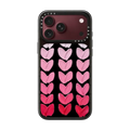 Pink Polka Daub Hearts | iPhone 18 Pro Max / Impact Case MagSafe Compatible - Glossy / Glossy Black | Image 1