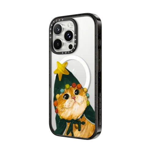 The Cat-Mas Tree | iPhone 16 Pro Max / Impact Case MagSafe Compatible / Black | Image 2