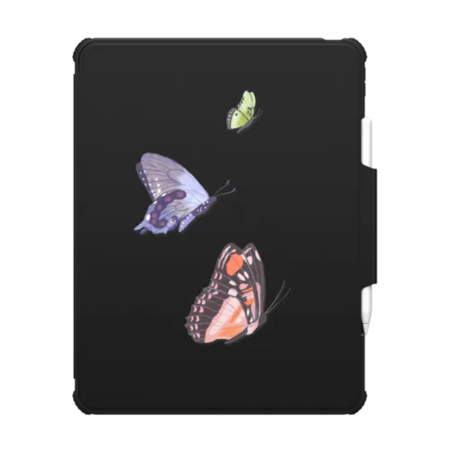Pastel Butterflies | iPad Pro 13-inch (M4/M5) / iPad Impact Folio Case / Black | Image 1