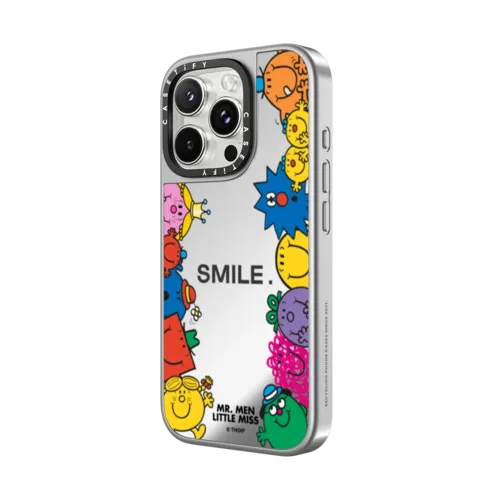 Mr. Men Little Miss Around You Custom Case | iPhone 16 Pro Max / Mirror Case MagSafe Compatible / Silver on Silver | Image 2