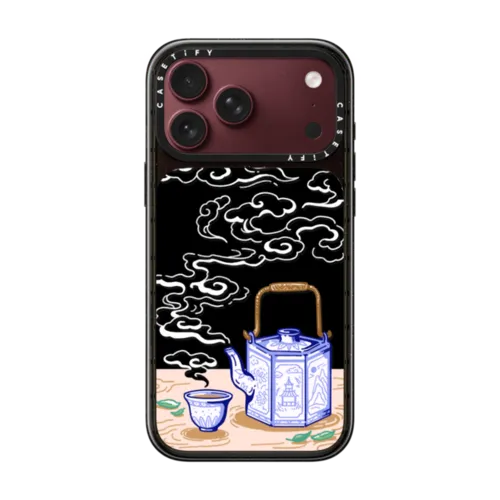 Steaming Tea Leaves by Georgina Leung | iPhone 18 Pro Max / Impact Case MagSafe Compatible - Glossy / Glossy Black | Image 1