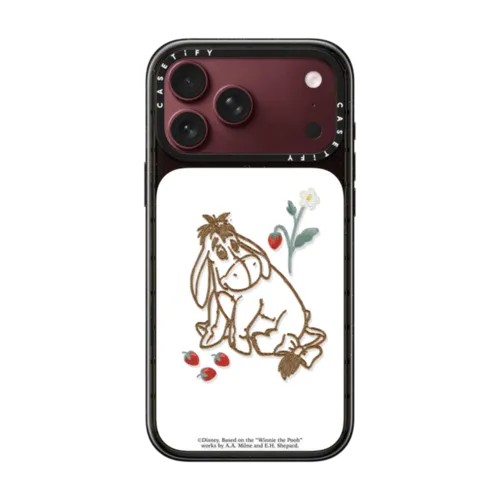 Winnie The Pooh & Friends Embroidered Phone Case - Eeyore | iPhone 18 Pro Max / Impact Case MagSafe Compatible - Glossy / Glossy Black | Image 1