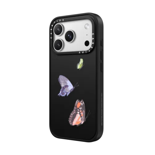 Pastel Butterflies | iPhone 17 Pro Max / Impact Case MagSafe Compatible / Matte Black | Image 2