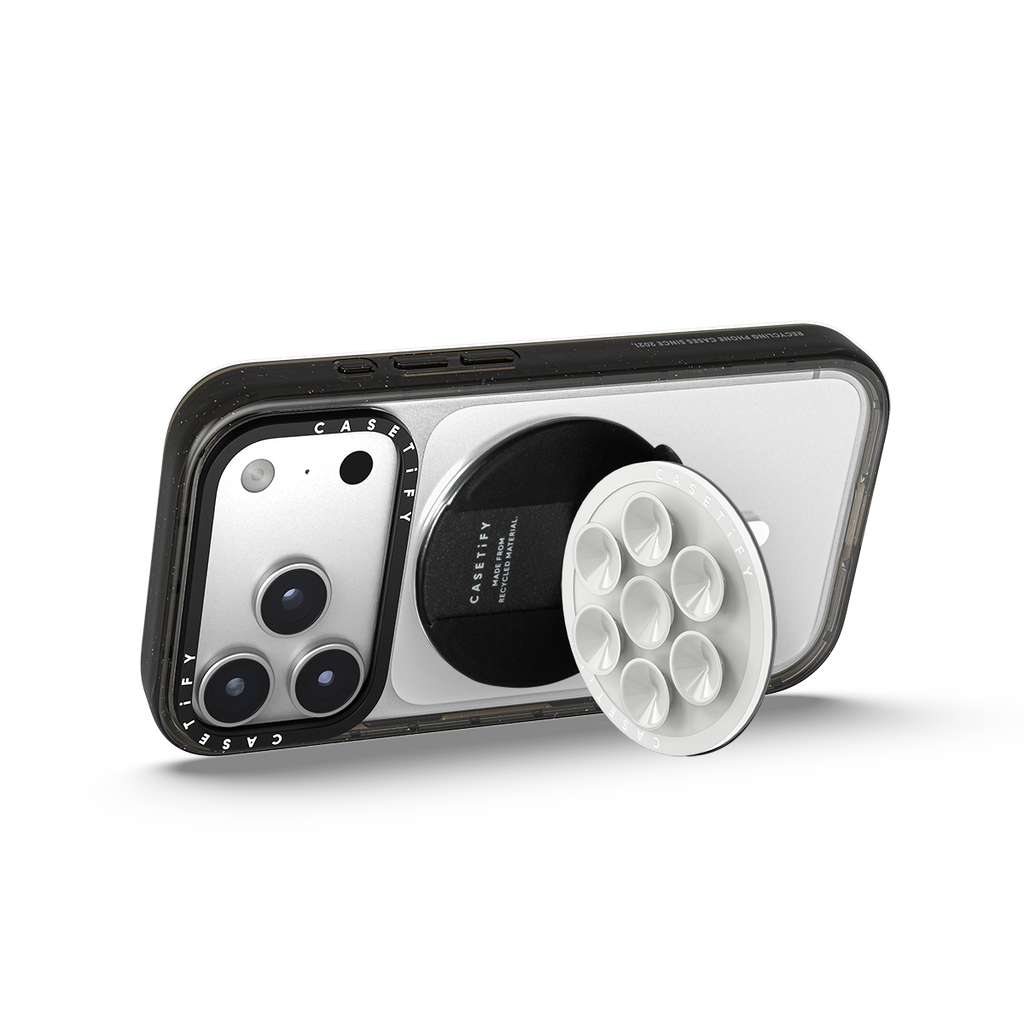 Snappy Snap & Stick Grip Stand MagSafe Compatible - Pebble Grey