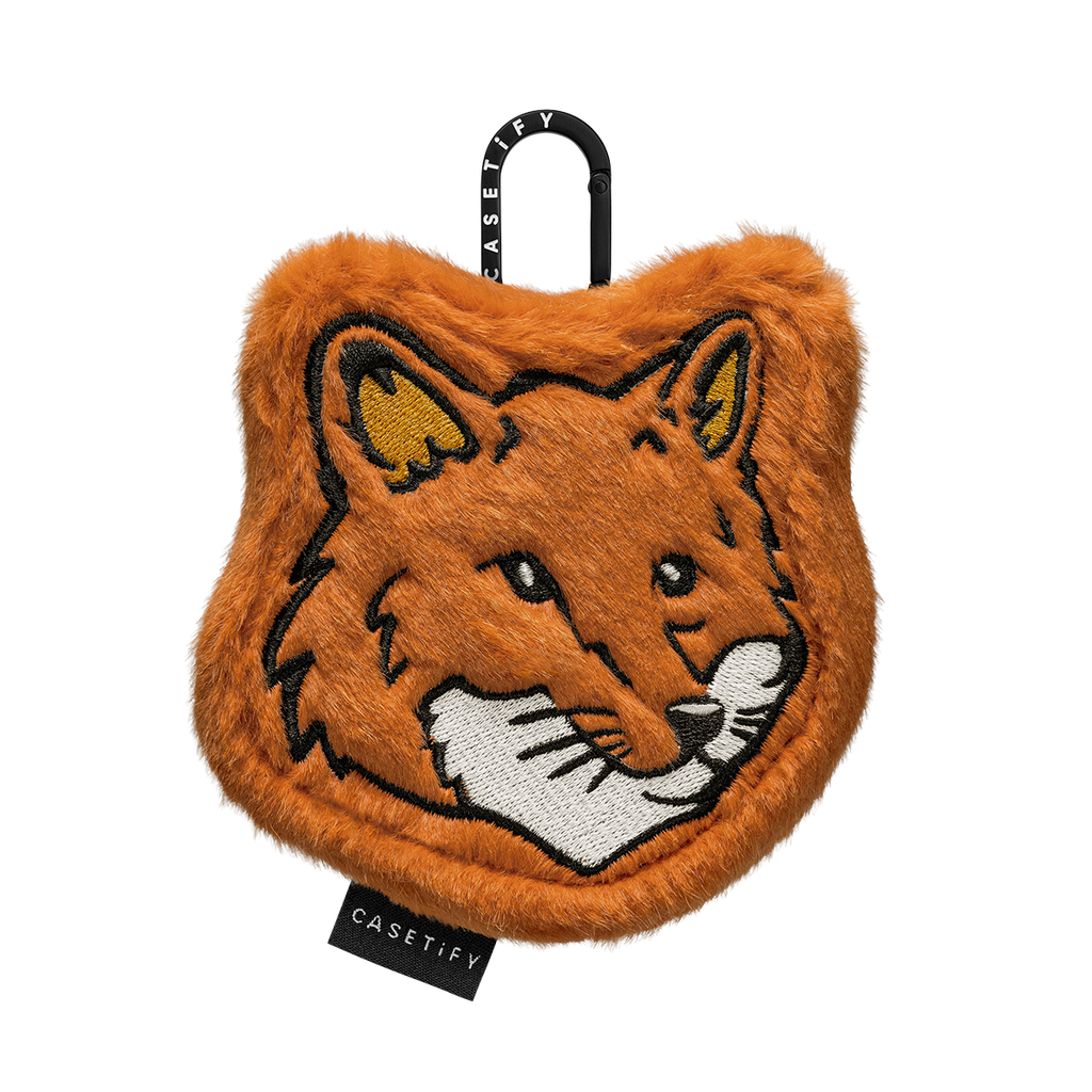 Maison Kitsuné Earbuds Plush Pouch (Orange)  | Image 1
