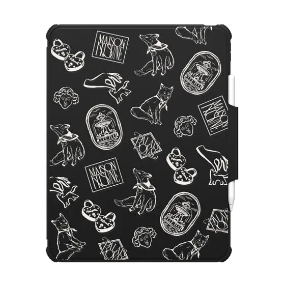Maison Kitsuné Art Nouveau Stamps Tablet Case (Folio Case) | Image 1
