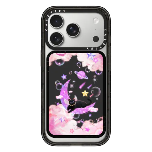 The Cat from Moon | Snappy Cardholder Stand / Snappy Cardholder Stand MagSafe Compatible / Black | Image 1